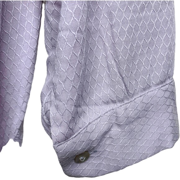 LOVESTITCH The Overtime lavender v-neck button up shirt size small - Picture 7 of 12